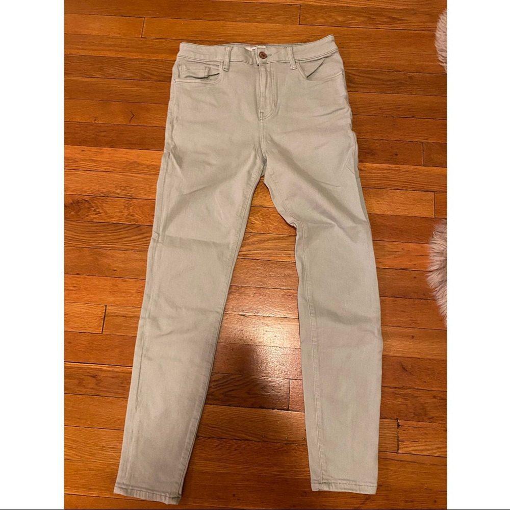 Sage green Forever 21 skinny jeans stretchy 29